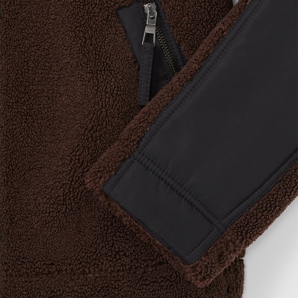 Sherpa Jacket - New With Tags - NEVER WORN - Brown - Picture 3 of 5